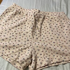 High Waist Patterned Women Shorts